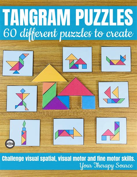 tangram printable puzzles  therapy source