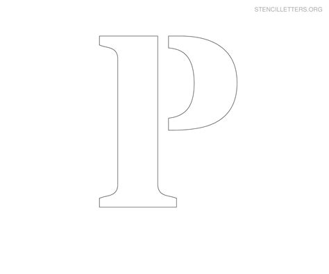 letter p stencil