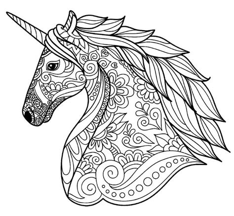 detailed unicorn coloring page unicorn coloring page
