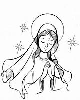 Mary Coloring Virgin Holy Pages Printable Color Getcolorings sketch template