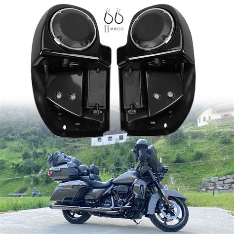 buy ecotric  vented leg fairing  speaker pods grills compatible    harley