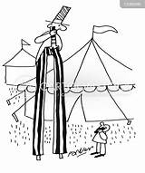 Stilts Cartoon Stiltwalkers Stilt Walker Comics Cartoons Circus Cartoonstock Template Performers Funny Dislike sketch template