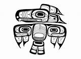 Coloring Native Tlingit Totem American Thunderbird Pole Northwest Pages Coastal Drawing People Tribe Easy First Nations Whale Adult Paintingvalley sketch template