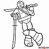 Ninja Tmnt Leonardo Turtles Mutant Sketchok sketch template