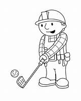 Golf Coloring Pages Bob Kids sketch template