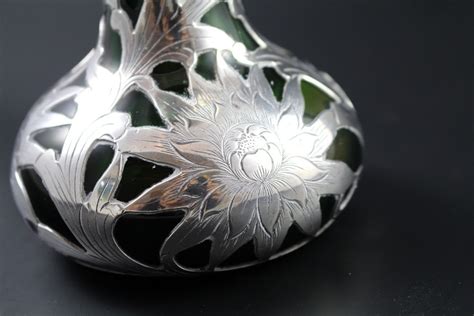 Art Nouveau Glass Vase 273067 Uk