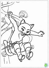 Puss Boots Coloring Pages Cat Kitty Color Colouring Printable Dinokids Softpaws Booted Pus Print Prints Last Thrilling Adventure Action Getdrawings sketch template