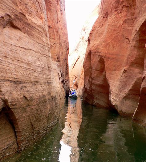kayaking lake powells slot canyons  surreal experience sea eagle
