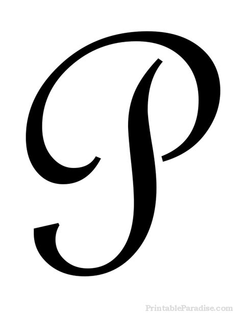 printable cursive letter p print letter p  cursive writing