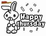 Coloring Happy Thursday Pages Wednesday Days Week Monday Coloringcrew Friday Dibujo Comments sketch template