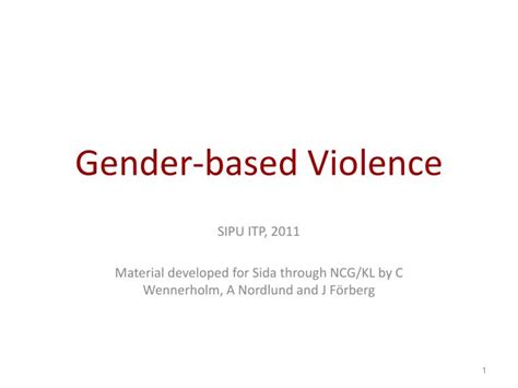 Ppt Gender Based Violence Powerpoint Presentation Free