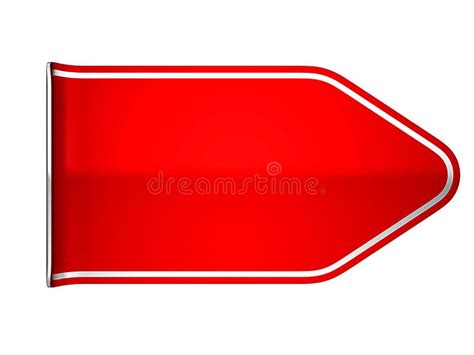 unsticked red bent sticker  label stock illustration illustration