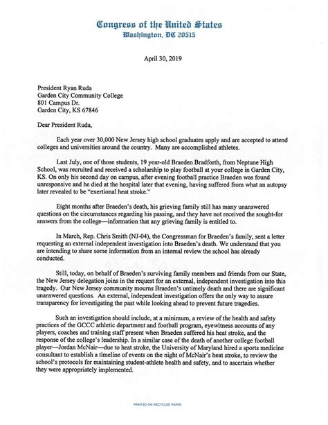 letter  congressional representatives joplinglobecom