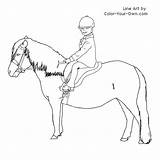 Coloring Saddle Pony Shetland English Pages Color Under Line Rider Drawings Club 9kb 500px sketch template