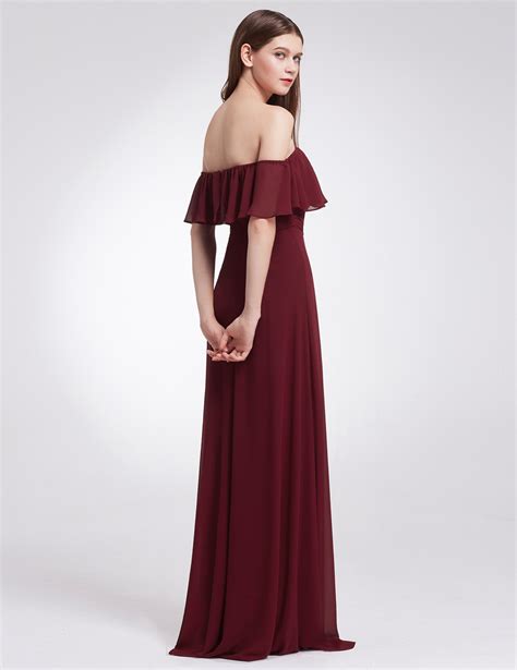 Ever Pretty Us Long Cocktail Prom Gowns Off Shoulder Bridesmaids