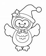Eule Owls Weihnachts Owl sketch template
