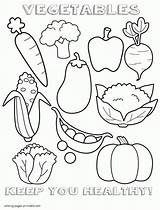 Coloring Food Healthy Pages Printable Foods Vegetables Unhealthy Drawing Sheets Cute Colouring Vegetable Kids Print Sheet Fruit Without Worksheets Visit sketch template