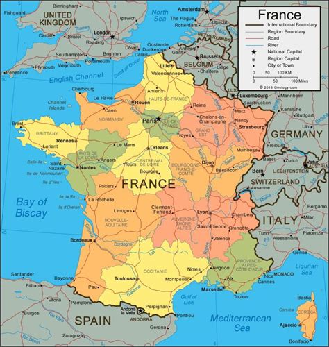 kaart van frankrijk offline kaart en gedetailleerde kaart van frankrijk