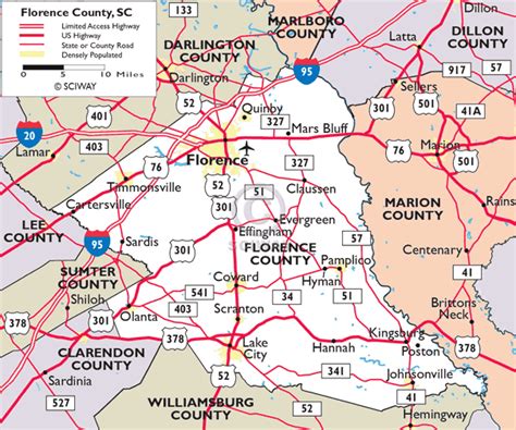 maps  florence county south carolina