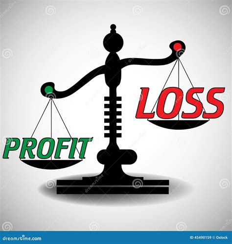profit  loss scale stock vector image