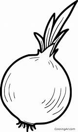 Onion Coloring Pages Colouring Printable Kids Vegetable Easy Choose Board Format Vector Template Drawing sketch template