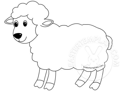 cute lamb easy coloring pages