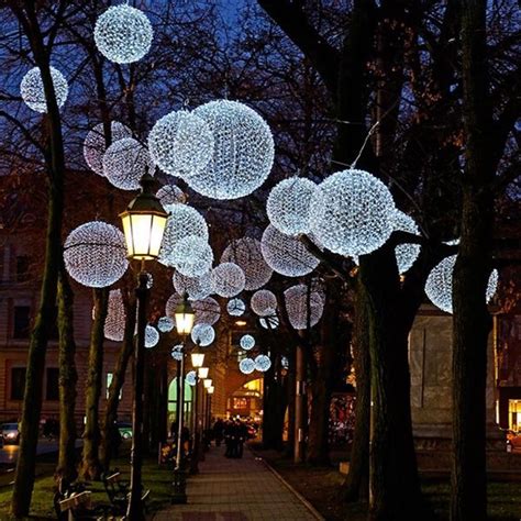 large outdoor big christmas balls lights for street street decoration