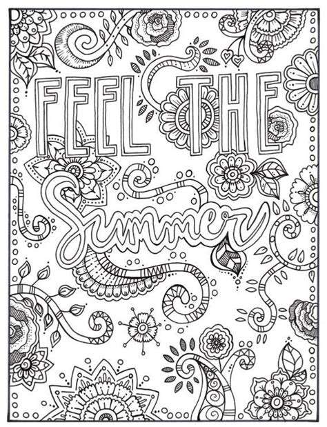 feel  summer coloring page coloring book page printable adult
