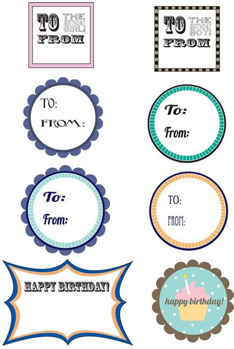 printable birthday gift tags pizzazzerie birthday gift tags