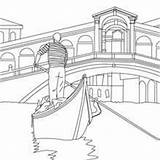 Gondola Coloring Drawing Pages Getdrawings sketch template