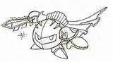 Smash Bros Super Meta Knight Coloring Pages Drawings Kirby Ausmalbilder Para Sketch Drawl Matthews Allen Inspirierend Comments Paintingvalley Library Clipart sketch template
