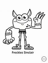 Gonoodle Coloring Freckles Sinclair Champ Designlooter sketch template