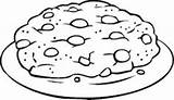 Cookie Coloring Pages Swirl Chip Big Template Chocolate sketch template