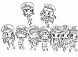 Chibi Coloring Pages Girl Cute Kpop Bts Exo Snsd Sketch Days Version Girls Drawing Deviantart Group Drawings Draw Print Moon sketch template