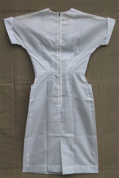 vintage nurse uniforms retro  white poly nurse dresses