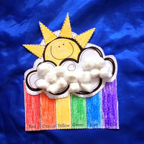 sweet tea classroom weather crafts  preschoolers  rainbow