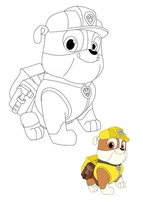 paw patrol rubble paw patrol coloring pages paw patrol coloring