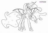 Nightmare Pony Mlp Usable K5 Luna sketch template
