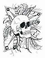 Coloring Pages Skull Printable Skulls Sugar Girly Adults Print Cool Awesome Flaming Adult Tribal Colouring Feathers Tattoo Color Animal Sheets sketch template