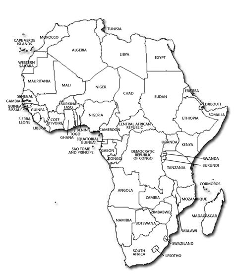 africa political map  countries