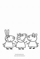 Peppa Pig Suzy Rebecca Coloring Sheep Rabbit Pages Print sketch template