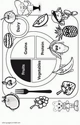 Coloring Pages Food Healthy Fruits Printable Print Look Other sketch template