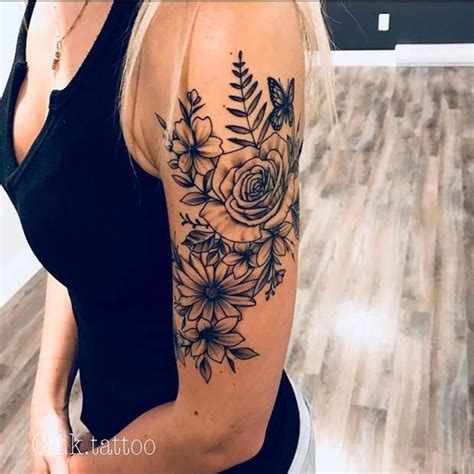 8 Oberarm Flower Tattoo Idee Blumen Tattoo Ideen Blumentattoos