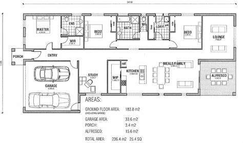 bedroom house plans  open floor plan australia