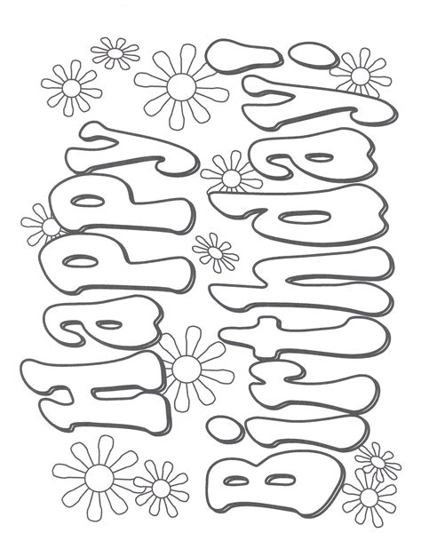 coloring page  birthday coloring pages happy birthday coloring