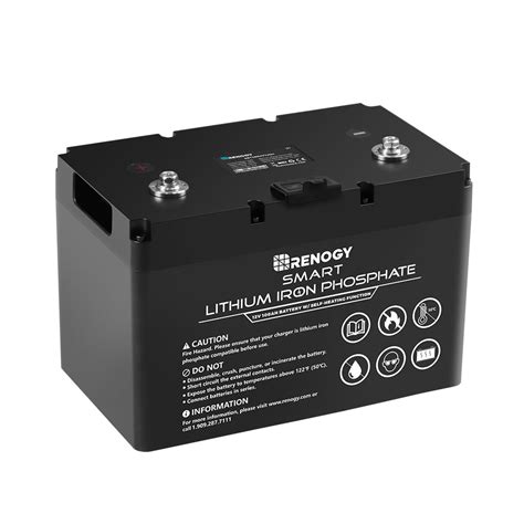 renogy  ah smart lithium iron phosphate battery   heating function walmartcom