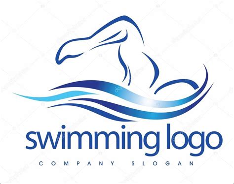 swimming logo design stock vector  twindesigner