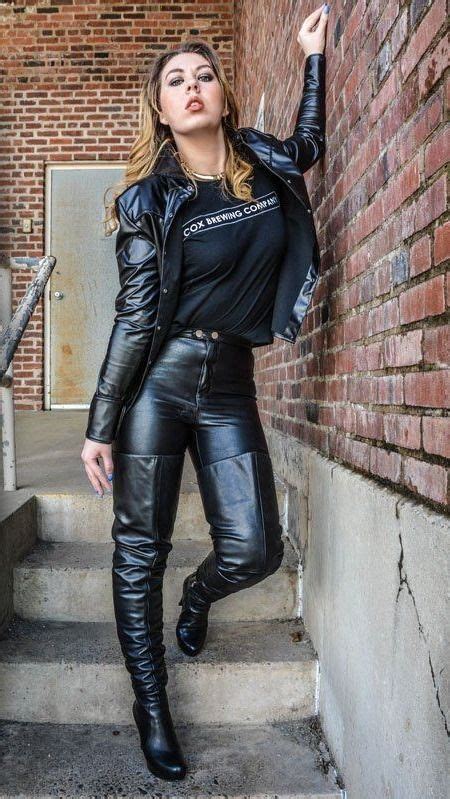 pin on head to toe black leather