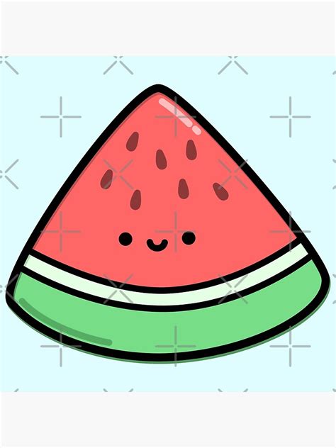 cute watermelon poster  sale  happyfruits redbubble