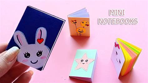 diy  easy cute designs mini notebooks  sheet  paper    notebook youtube